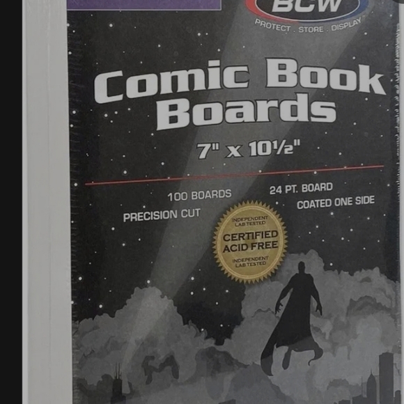 NWOT BCW Comic Book Backing Boards Silver - 100 Boards - Picture 4 of 4